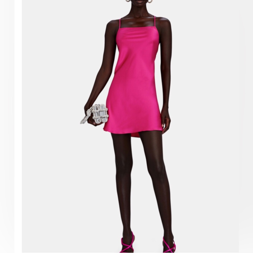 Intermix BACKGROUNDE NYC Suna Tie-Back Silk Mini Dress NWT
